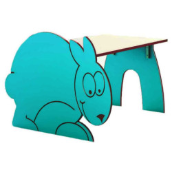 MESA INFANTIL MOD.D277 PATAS HAYA CONEJO TAPA LAMINADO 120X60 ALT.60 TAGAR