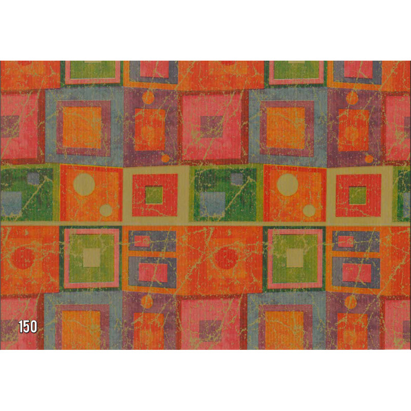 PAPEL REGALO ROLLO 31 SETIMPRES PACK 2U KRAFT CUADROS CIRCULOS COLORES K25R