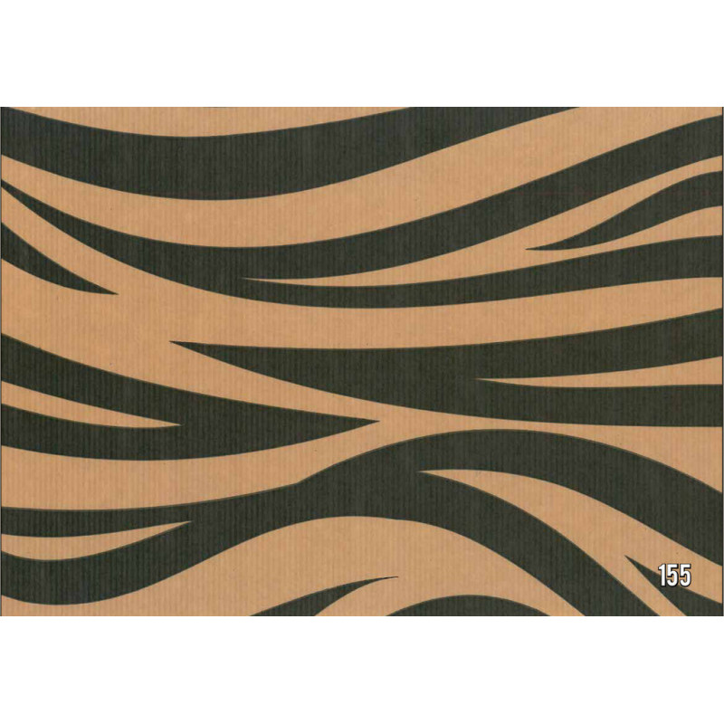 PAPEL REGALO ROLLO 31 SETIMPRES PACK 2U KRAFT CEBRA NEGRO K30N