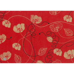 PAPEL REGALO ROLLO 31 SETIMPRES PACK 2U KRAFT ROJO FLORES K35R