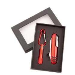 JUEGO LINTERNA C/NAVAJA MULTIUSOS COLOR ROJO C/ESTUCHE CA3484/03 DISPLAST