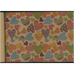 PAPEL REGALO ROLLO 31 SETIMPRES PACK 2U KRAFT CORAZONES ROJO K38R