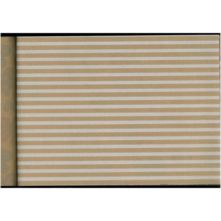 PAPEL REGALO ROLLO 31 SETIMPRES PACK 2U KRAFT RAYAS BLANCO K39B