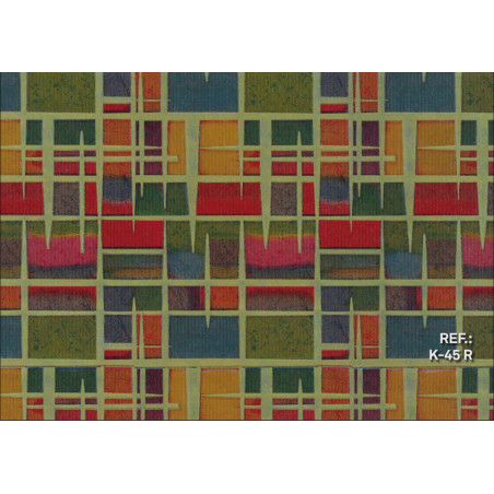 PAPEL REGALO ROLLO 31 SETIMPRES PACK 2U KRAFT CUADROS COLORES K45R