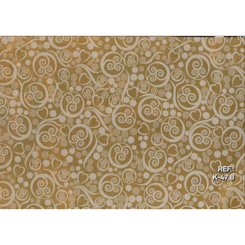 PAPEL REGALO ROLLO 31 SETIMPRES KRAFT ESPIRALES BLANCO K47B PACK 2U