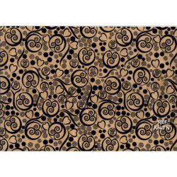 PAPEL REGALO ROLLO 31 SETIMPRES KRAFT ESPIRALES NEGRO K47N PACK 2U