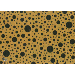 PAPEL REGALO ROLLO 31 SETIMPRES PACK 2U KRAFT ORO PUNTOS NEGRO K5OR