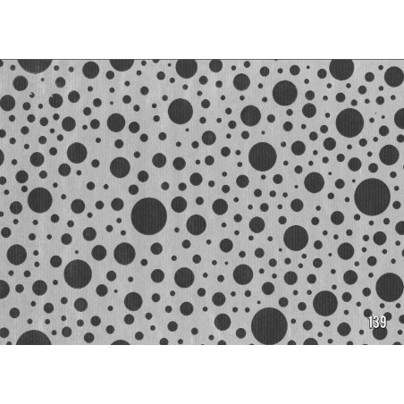 PAPEL REGALO ROLLO 31 SETIMPRES PACK 2U KRAFT PLATA PUNTOS NEGRO K5P