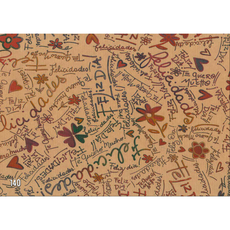 PAPEL REGALO ROLLO 31 SETIMPRES PACK 2U KRAFT FELICIDADES K6R