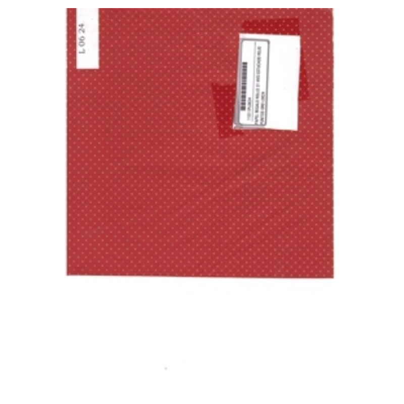 PAPEL REGALO ROLLO 31 HVS ESTUCADO ROJO PUNTOS ORO L0624