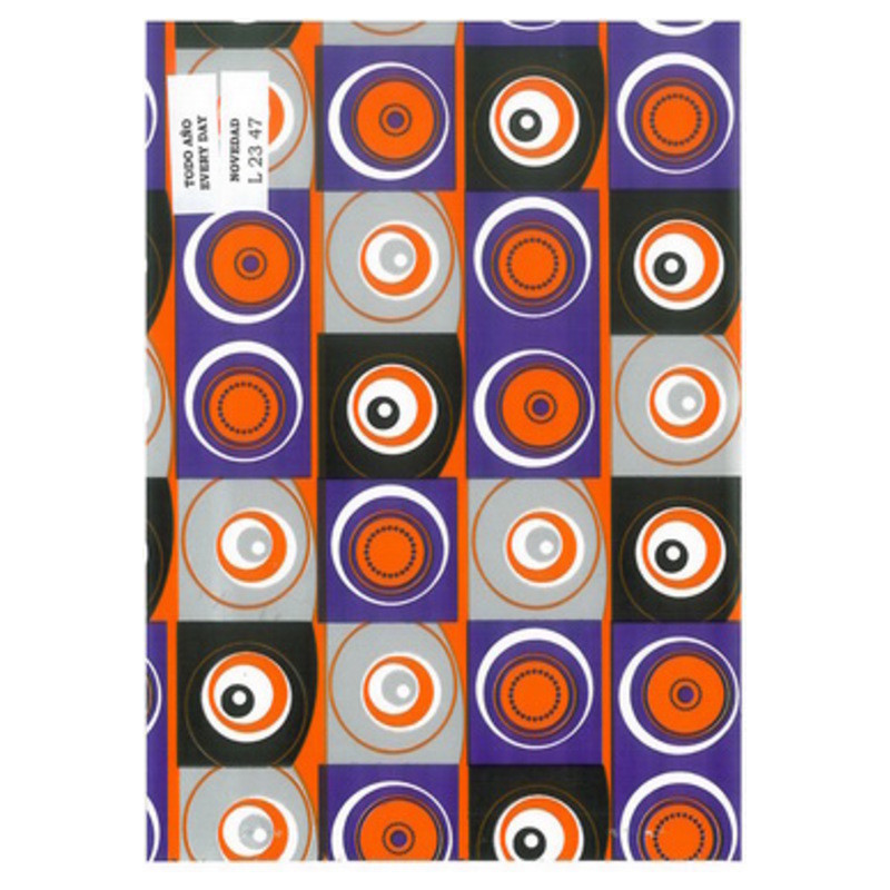 PAPEL REGALO ROLLO 31 HVS ESTUCADO CIRCULOS L2347