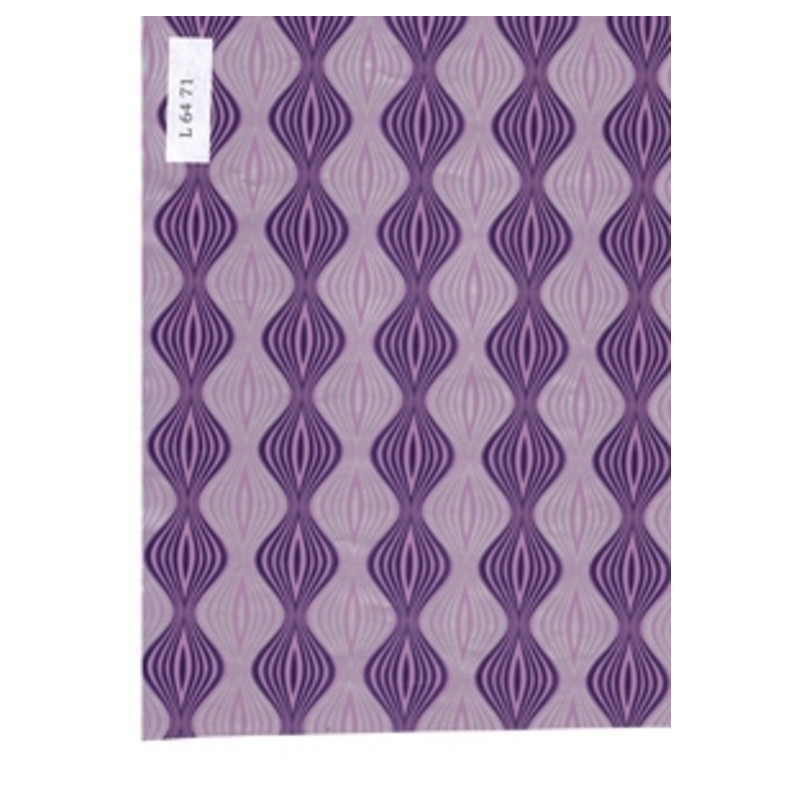 PAPEL REGALO ROLLO 31 HVS ESTUCADO ONDAS ORO VIOLETA L6447