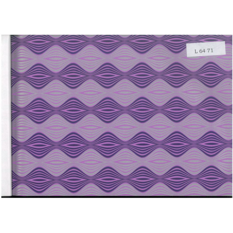 PAPEL REGALO ROLLO 31 HVS ESTUCADO ONDAS PLATA VIOLETA L6471