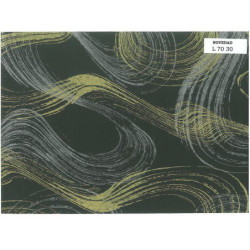 PAPEL REGALO ROLLO 31 HVS ESTUCADO TRAZOS ORO PLATA NEGRO L7030