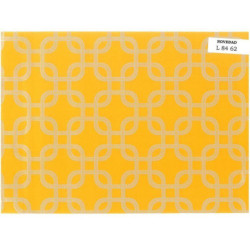 PAPEL REGALO ROLLO 31 HVS ESTUCADO NUDO INFINITO MOSTAZA L8462