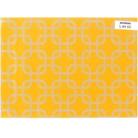 PAPEL REGALO ROLLO 31 HVS ESTUCADO NUDO INFINITO MOSTAZA L8462