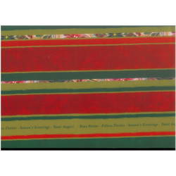 PAPEL REGALO ROLLO 31 SETIMPRES PACK 2U ESTUCADO NAVIDAD BANDAS ROJO VERDE N10R