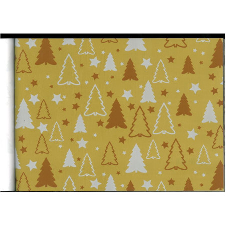 PAPEL REGALO ROLLO 31 SETIMPRES PACK 2U ESTUCADO NAVIDAD ARBOLES ROJO N14R