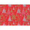 PAPEL REGALO ROLLO 31 SETIMPRES PACK 2U ESTUCADO NAVIDAD ARBOLES ROJO N16R