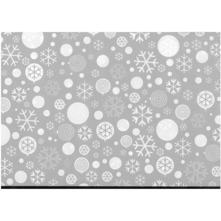 PAPEL REGALO ROLLO 31 SETIMPRES PACK 2U ESTUCADO NAVIDAD BOLAS PLATA N3P