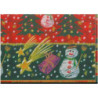 PAPEL REGALO ROLLO 31 SETIMPRES PACK 2U ESTUCADO NAVIDAD ARBOLES MUÑECOS ROJO VERDE N7R