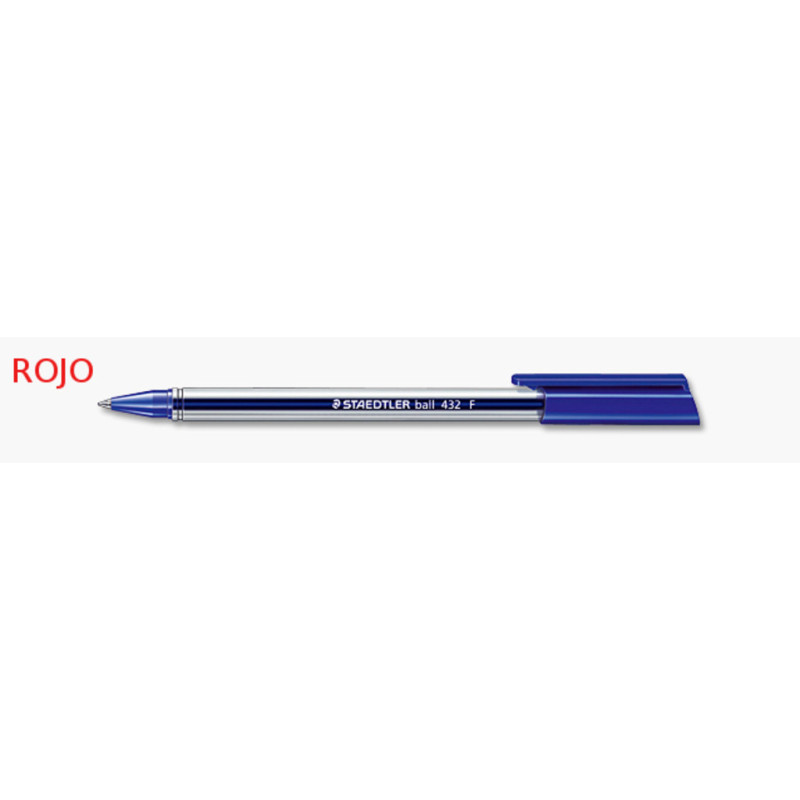 BOLIGRAFO STAEDTLER 432 BALL TRI ROJO MEDIO C/10U ^