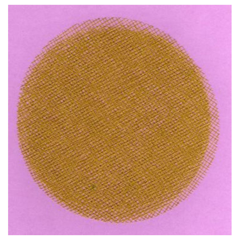 TUL MALLA GRUESA REDONDO 25CM OCRE PTE 200U ^