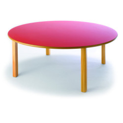 MESA PARVULARIO MOD.416 MADERA PATAS MADERA COLOR REDONDA A40 DIAM.120 TAGAR