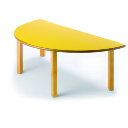 MESA PARVULARIO MOD.418 MADERA PATAS MADERA COLOR SEMICIRCULAR A40 120X60 TAGAR