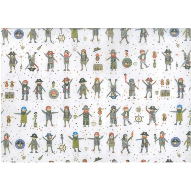 PAPEL REGALO 50*70 ARGU TURNOWSKY PIRATAS PTE 10H 38747 MOD 12