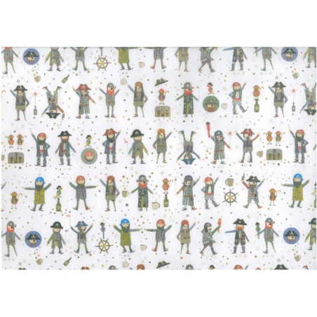 PAPEL REGALO 50*70 ARGU TURNOWSKY PIRATAS PTE 10H 38747 MOD 12