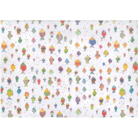 PAPEL REGALO 50*70 ARGU TURNOWSKY PECES PTE 10H 39112 MOD 26 ^