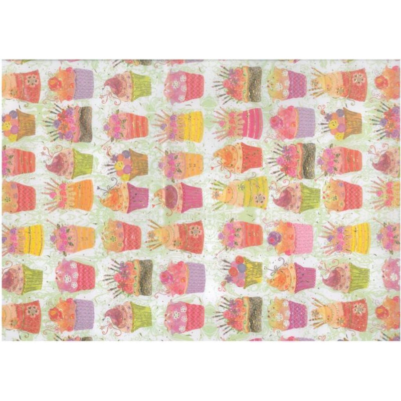 PAPEL REGALO 50*70 ARGU TURNOWSKY CUPCAKES PTE 10H 38747 MOD 20