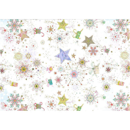 PAPEL REGALO 50*70 ARGU TURNOWSKY NAVIDAD ESTRELLAS PTE 10H 38757 MOD 01 ^