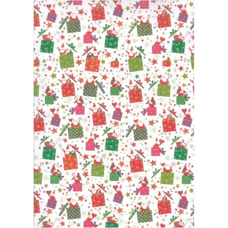 PAPEL REGALO 50*70 ARGU TURNOWSKY NAVIDAD PAPA NOEL REGALO PTE 10H 38758 ^