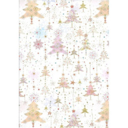 PAPEL REGALO 50*70 ARGU TURNOWSKY NAVIDAD ABETOS PTE 10H 38763 ^