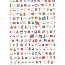 PAPEL REGALO 50*70 ARGU TURNOWSKY NAVIDAD SIMBOLOS PTE 10H 39073 ^