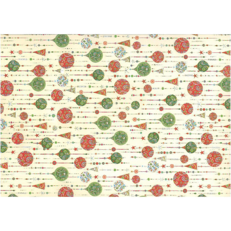 PAPEL REGALO 50*70 ARGU TURNOWSKY NAVIDAD BOLAS PTE 10H 39074 MOD 18 ^