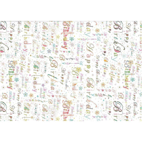 PAPEL REGALO 50*70 ARGU TURNOWSKY BIRTHDAY PTE 10H 39091 MOD 9 ^