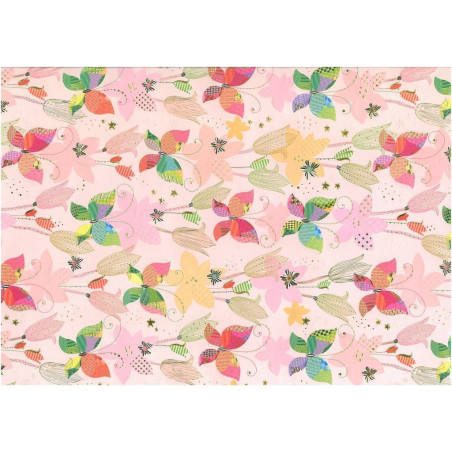 PAPEL REGALO 50*70 ARGU TURNOWSKY MARIPOSAS ROSA PTE 10H 39100 MOD 17