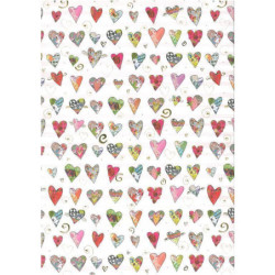 PAPEL REGALO 50*70 ARGU TURNOWSKY CORAZONES PTE 10H 39102 MOD 04 ^