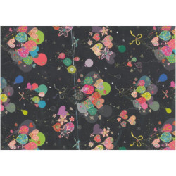 PAPEL REGALO 50*70 ARGU TURNOWSKY GLOBOS NEGRO PTE 10H 39106 MOD 22 ^