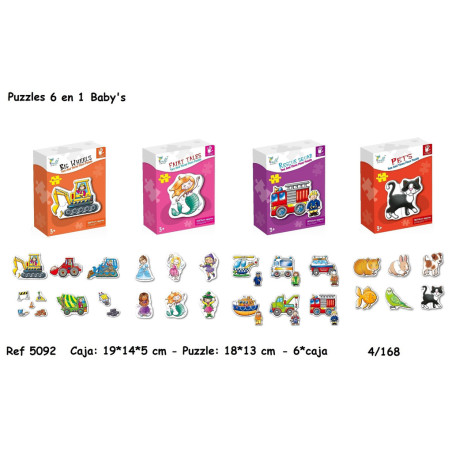 PUZZLE INFANTIL 6 EN 1 5092 SORT21