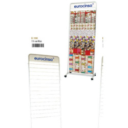 EXPOSITOR PARA PAPEL DE REGALO 70*100 15 VARILLAS C/RUEDAS