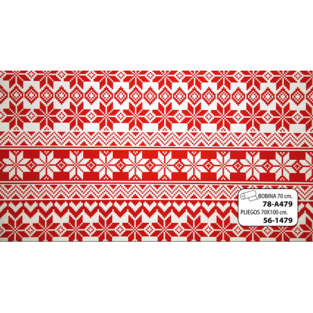 PAPEL REGALO 70*100 NAVIDAD MANO 25H 56-1479