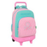 MOCHILA GDE. C/RUEDAS COMPACT EXTRAIBLE BENETTON "DOLCE" SAFTA26 612652918 45X33 UNIDAD
