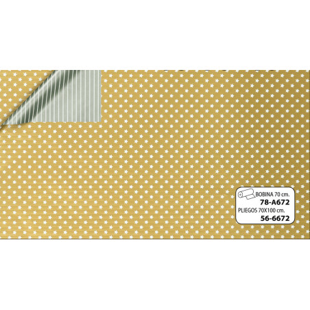 PAPEL REGALO 70*100 NAVIDAD MANO 25H 56-6672