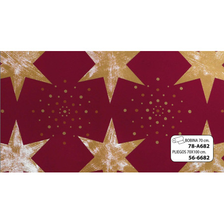 PAPEL REGALO 70*100 NAVIDAD MANO 25H 56-6682