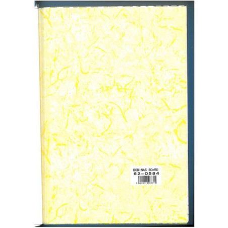 PAPEL CELOFAN CINSA 0,8*50M 35 MICRAS PATRON NEBULOSA AMARILLO ^