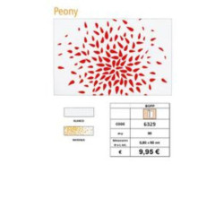 PAPEL CELOFAN PEONY 0,8*50M PETALOS NARANJA 6329